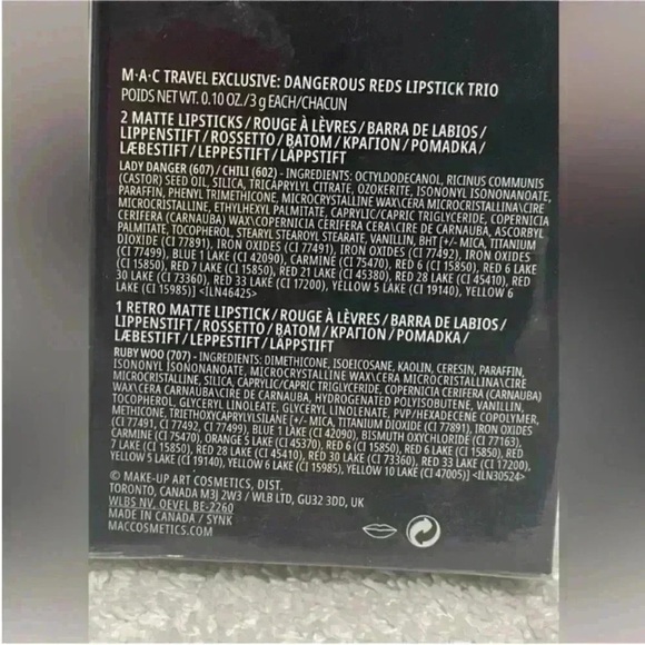 MAC Travel Exclusive Lipstick x3 Reds - NWT - Picture 3 of 3